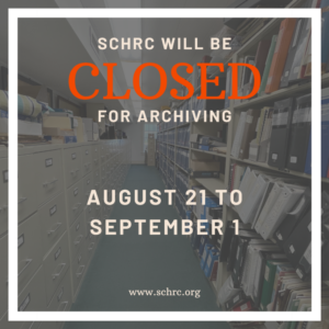 2023 Fall Archiving Closure: August 21 to September 1
