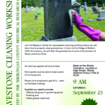 Gravestone Cleaning workshop on September 23, 2023
