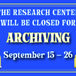 Closed for archiving September 15-26, 2025