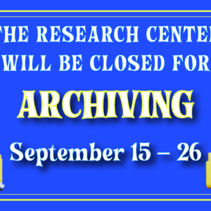 Closed for archiving September 15-26, 2025